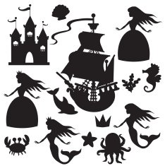 Mermaid vector silhouette
