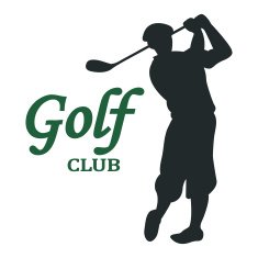Golf club sign - vector illustration N2