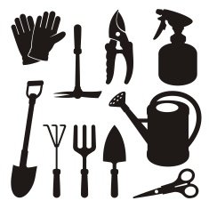 Gardening silhouettes