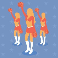 cheerleaders silhouette N2