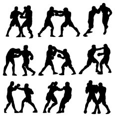 Boxers in action