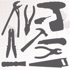 Silhouette Tool Set Two - Illustration