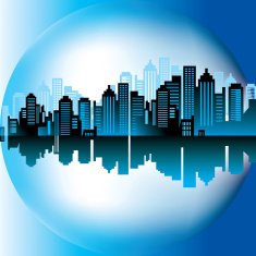 Cityscape silhouette (vector)