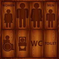 Aluminium Toilet Sign Men and Women WC plate