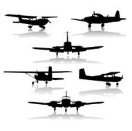 Small Airplane Silhouettes