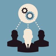 Corporate team work in business