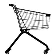 shopping cart side view