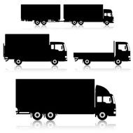 silhouetted commercial trucks N2