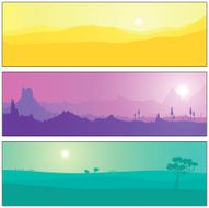 Cartoon Skyline Panel 04