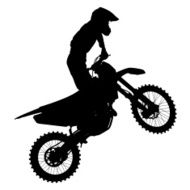 Motocross rider on a motorcycle