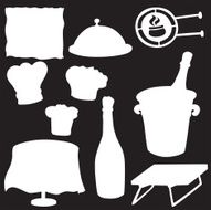 vector silhouette of the elements restaurant