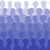 Seamless pattern of people silhouettes N3