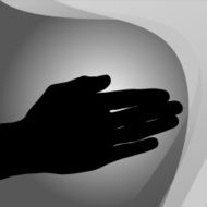 Vector silhouette of a hand N3