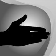 Vector silhouette of a hand N4