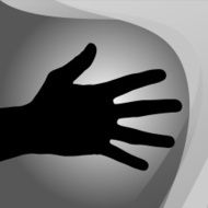 Vector silhouette of a hand N5