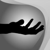 Vector silhouette of a hand N6