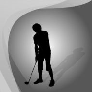 Vector silhouette of a man N287