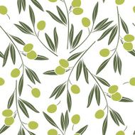 Seamless pattern with olive branches N3
