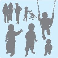 Family Silhouettes 3 (vector) N2