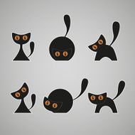 Set of black cats N2