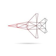 Airplane abstract isolated on a white backgrounds vector illustration