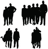 Groups of People vector