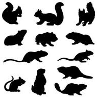 Rodent silhouette collection