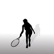 Vector silhouette of the woman N34