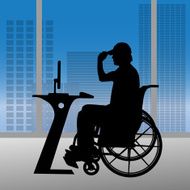Vector silhouettes of man N37