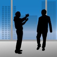 Vector silhouettes of people N124