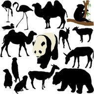 Zoo Animal Silhouette Set