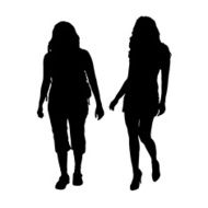 Vector silhouette of a couple N136