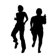 Vector silhouette of a couple N142