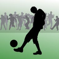 Vector silhouette of a man N291