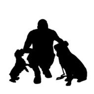 Vector Silhouette Of People N462