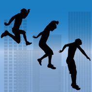 Vector silhouette of a man N293