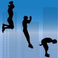 Vector silhouette of a man N294