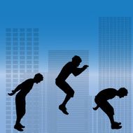 Vector silhouette of a man N295