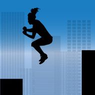 Vector silhouette of a man N297