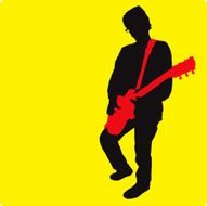 Electric Guitar Player (vector illustration)