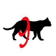Silhouette depicting proverb Cats have 9 lives