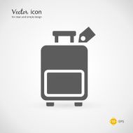 Gray Suitcase or Luggage Graphic Design