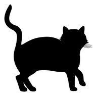 Cat silhouette illustration