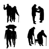 Vector silhouette of couple N194