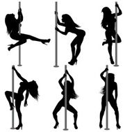 Stripper Silhouettes (Pole Dancer)