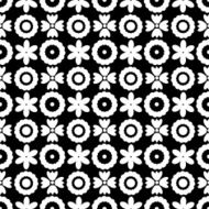 Seamless pattern with silhouettes flowers N8