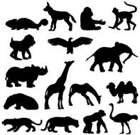 African animals silhouette collection N5