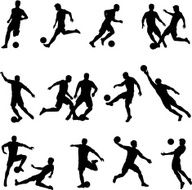 Hi quality Soccer Silhouettes
