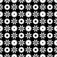Seamless pattern with silhouettes flowers N9