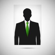 Profile picture whith green tie Unknown person silhouette